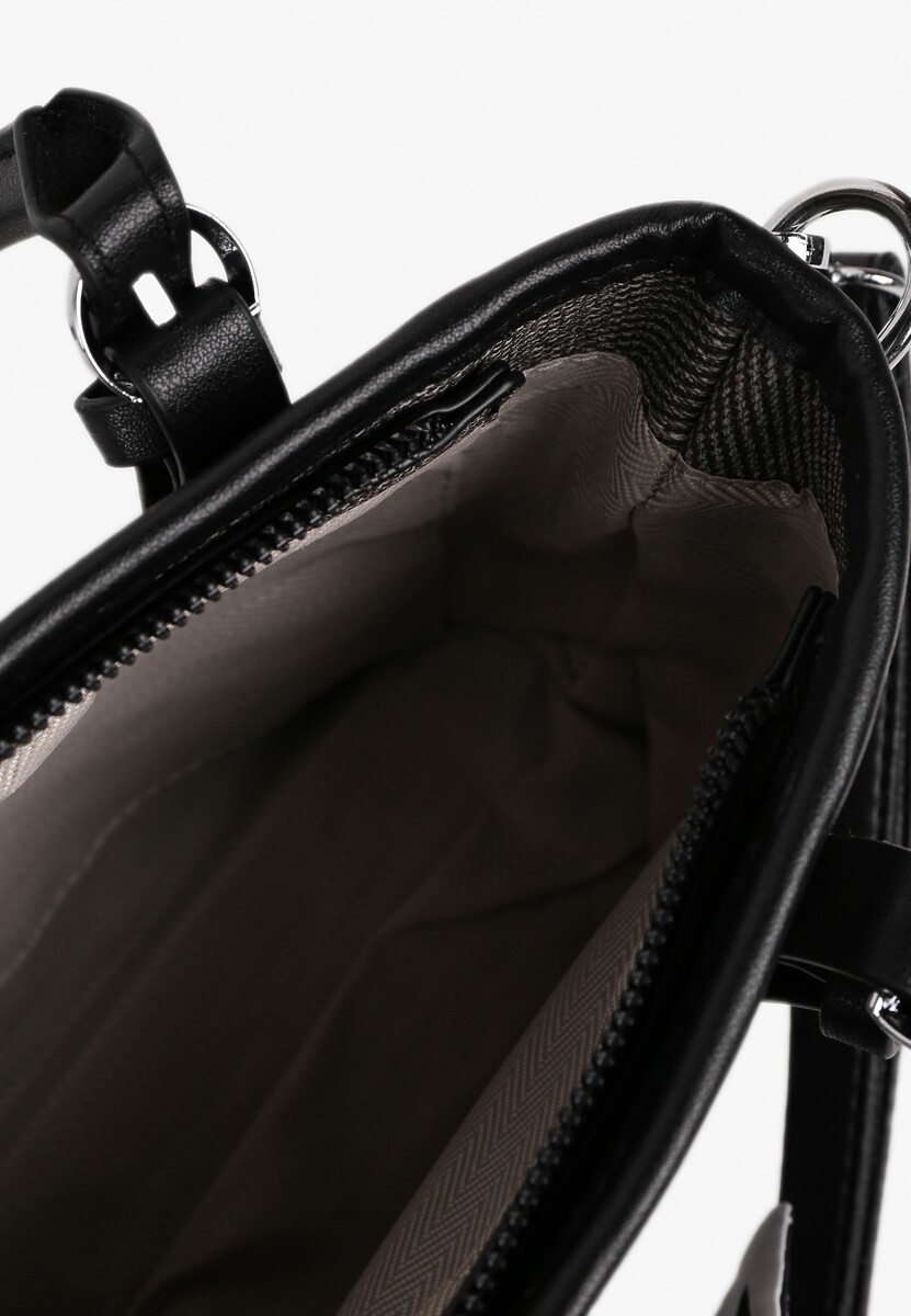 Czarno-Szara Mała Torebka Ozdobiona Apaszką na Uchwycie Zelimara