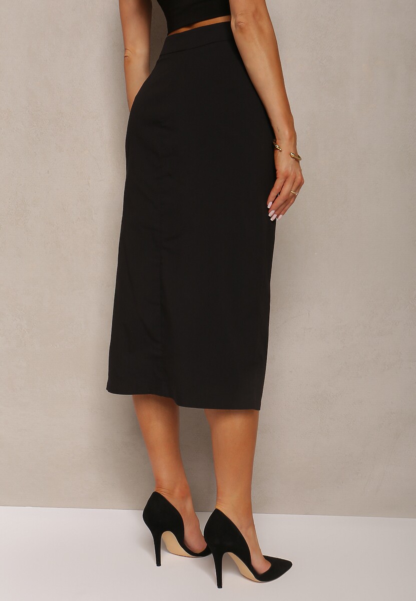 Czarna Spódnica Trapezowa Xelea