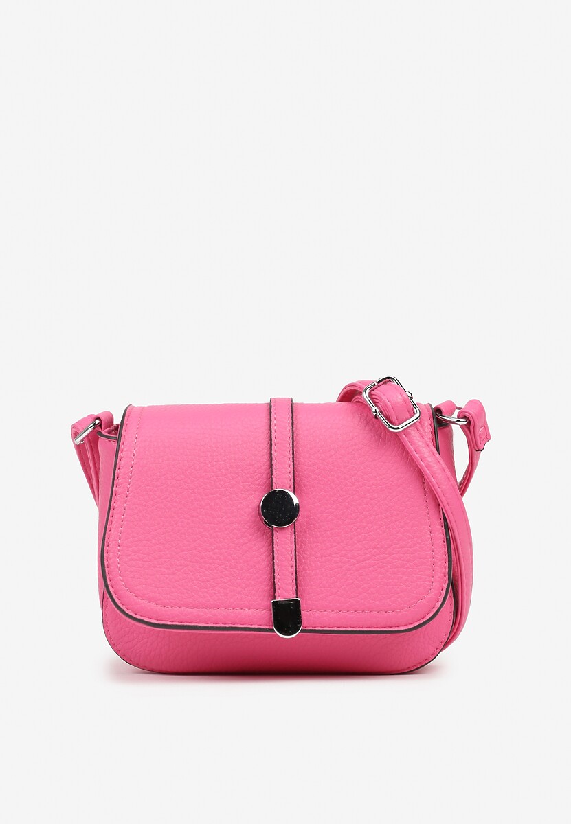 Różowa Torebka Listonoszka Ozdobiona Klapą Dolissea