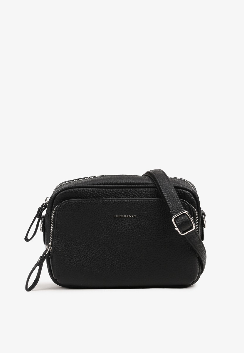 Czarna Torebka Listonoszka z Regulowanym Paskiem Soneloria