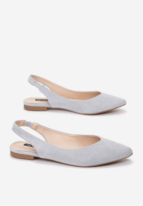 Niebieskie Sandały z Odkrytą Piętą i Noskiem Typu Migdałek Nemegoria