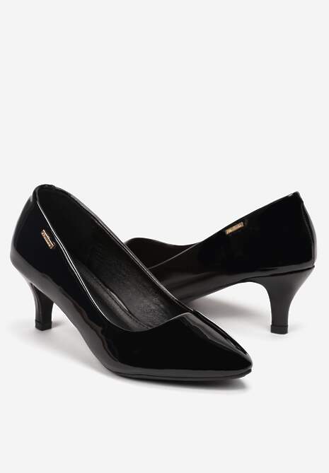 Czarne Czółenka Ironice