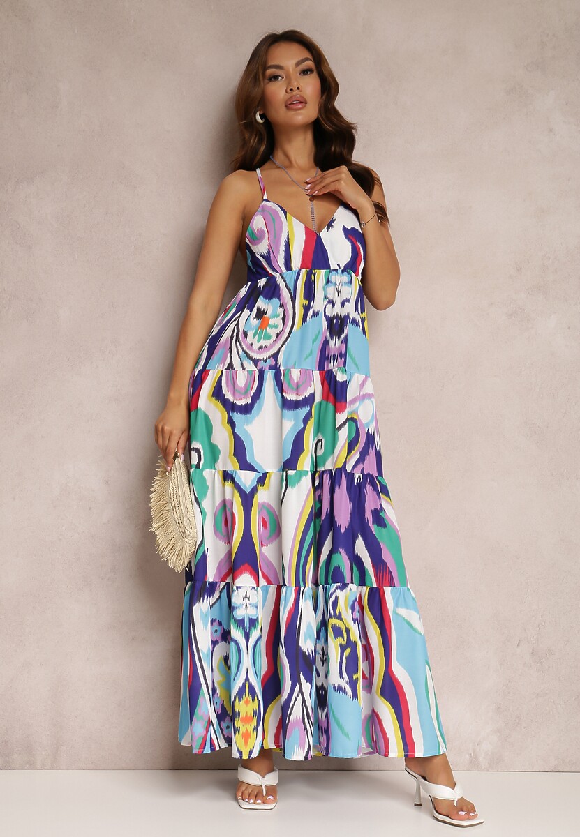 Granatowo-Biała Sukienka Iolane