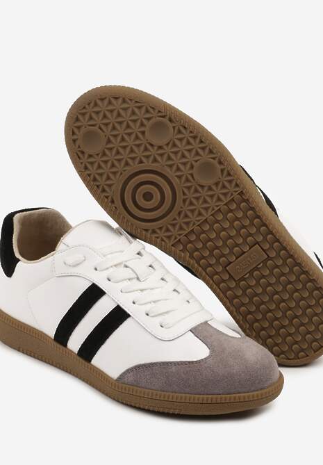 Białe Skórzane Sneakersy Tenisówki Velauri