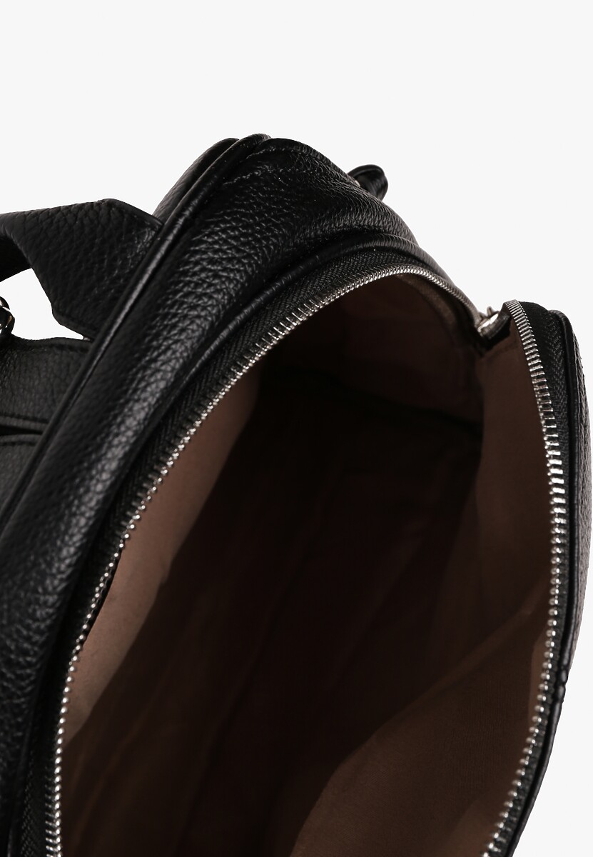 Czarny Plecak z Napisem i Ozdobnymi Suwakami Edelli