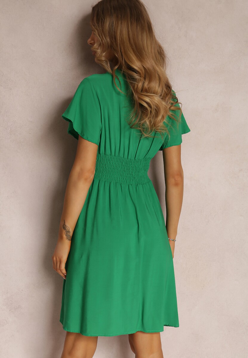 Zielona Sukienka z Wiskozy Jadith