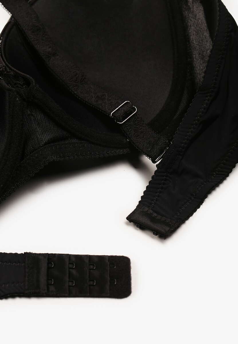 Czarny Biustonosz z Koronką Suffa