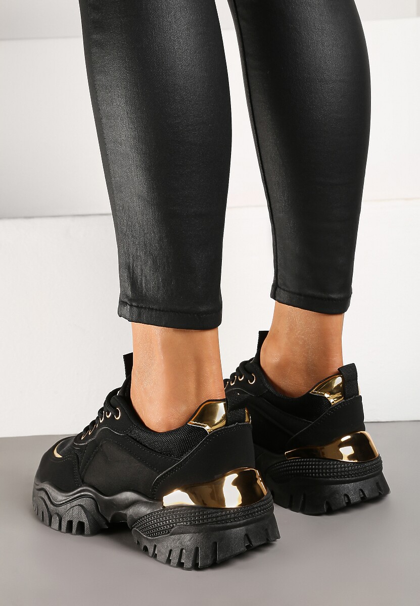 Czarne Sneakersy Myramia