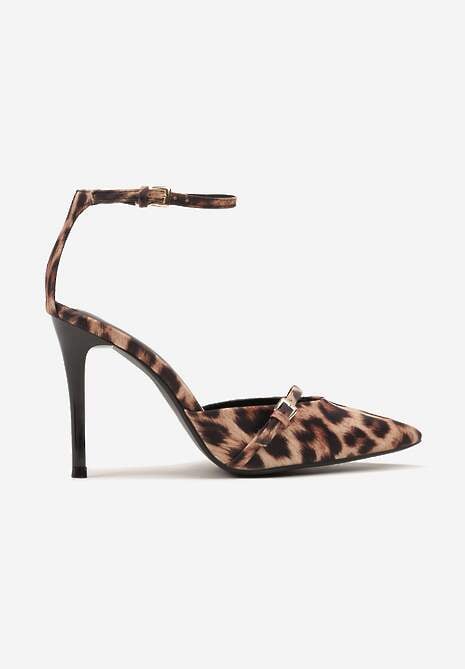 Panterkowe Szpilki Vices z Ozdobną Sprzączką Tilonea