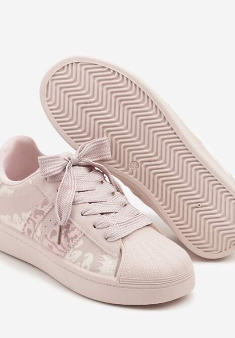 Różowe Sneakersy w Geometryczny Wzór Valdisa