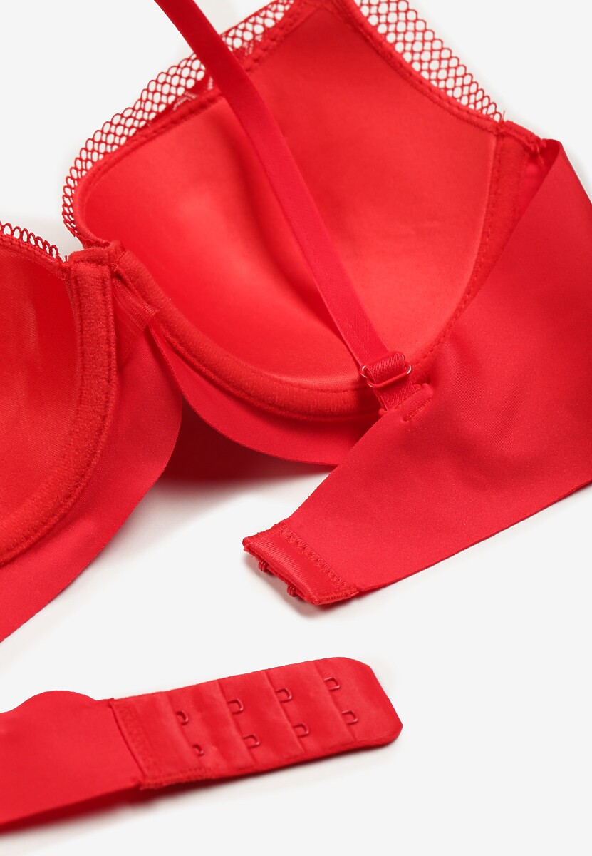 Czerwony Biustonosz z Drobną Zawieszką Ecrulia