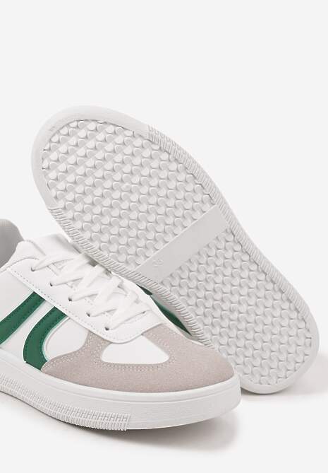Biało-Zielone Sneakersy Klasyczne Tenisówki Setinora