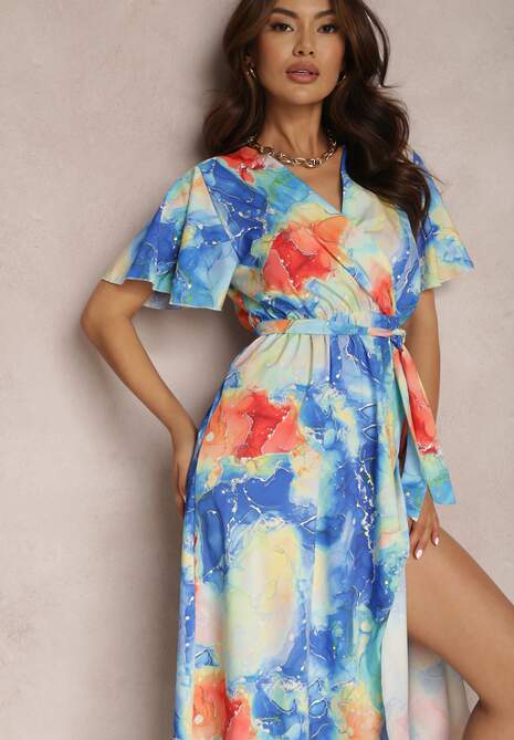 Niebieska Sukienka Rhodassa