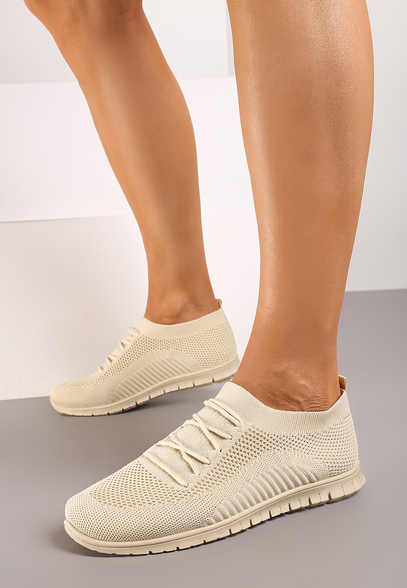 Beżowe Buty Sportowe Phalithoe