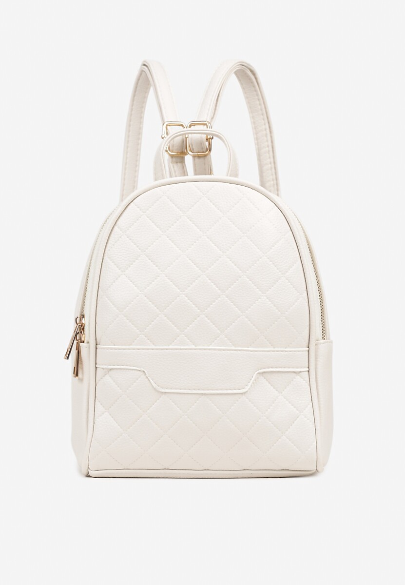 Biały Plecak Ozdobiony Pikowaniem Banilitia