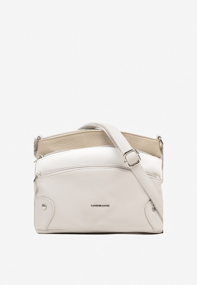 Czarna Torebka Ozdobiona Suwakami i Napisami Tanovira