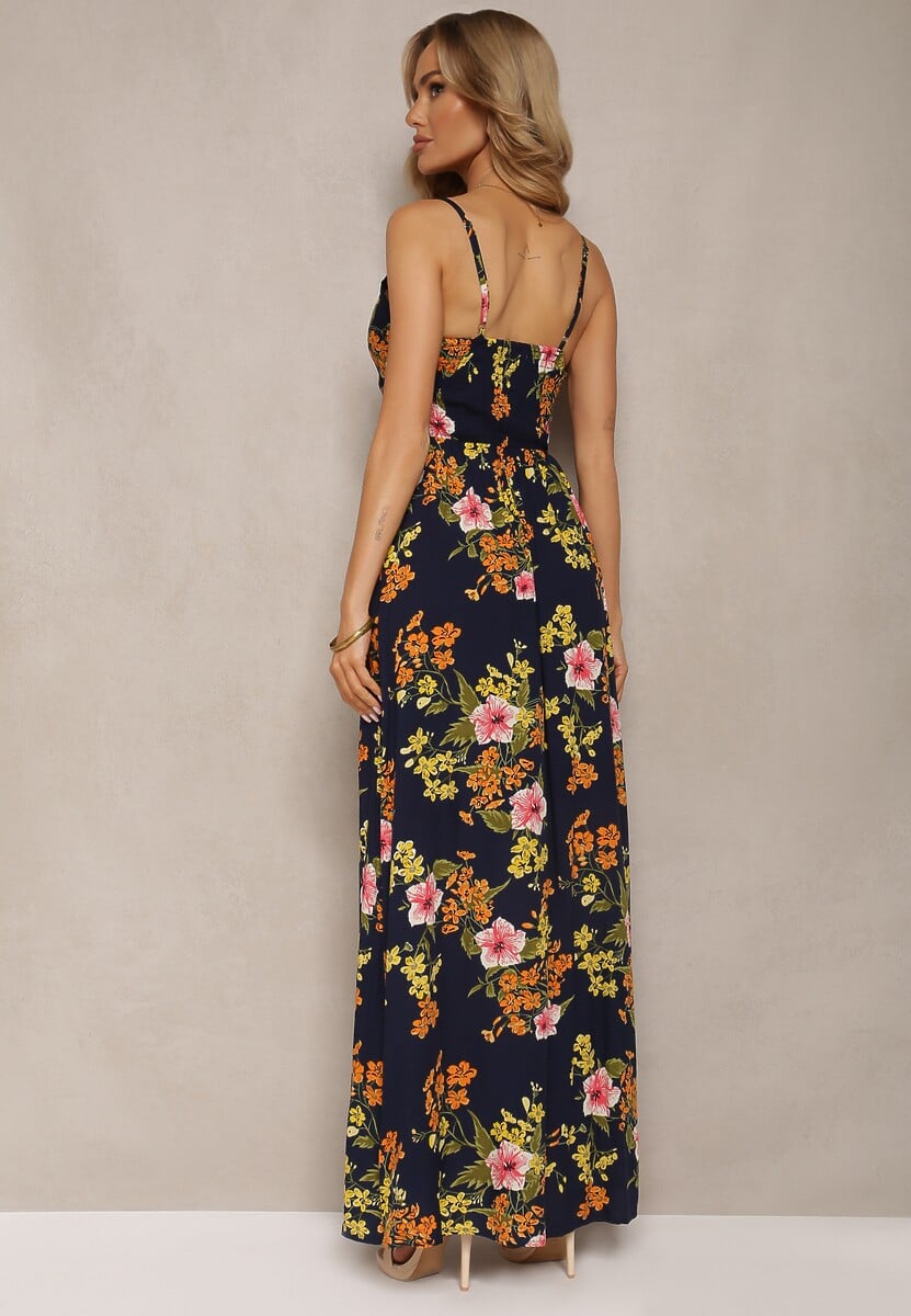 Granatowa Sukienka Chenelena