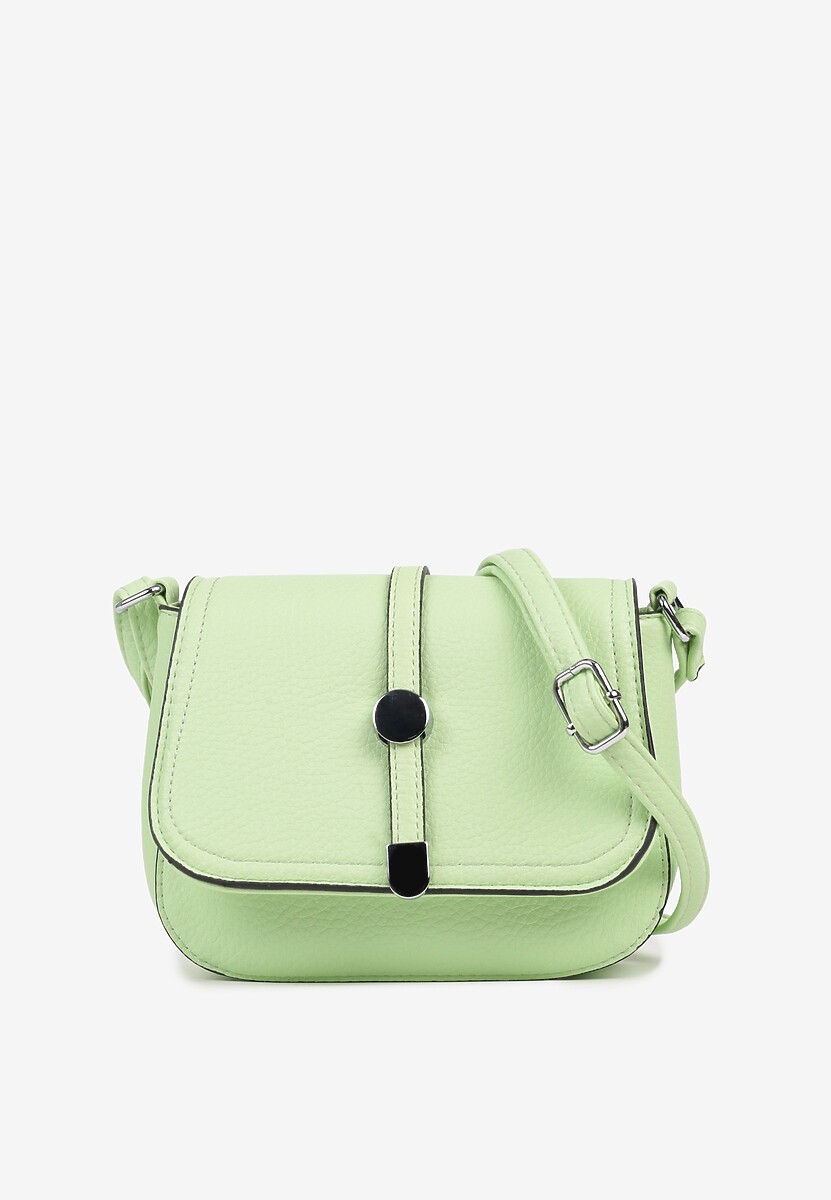 Jasnozielona Torebka Listonoszka Ozdobiona Klapą Dolissea