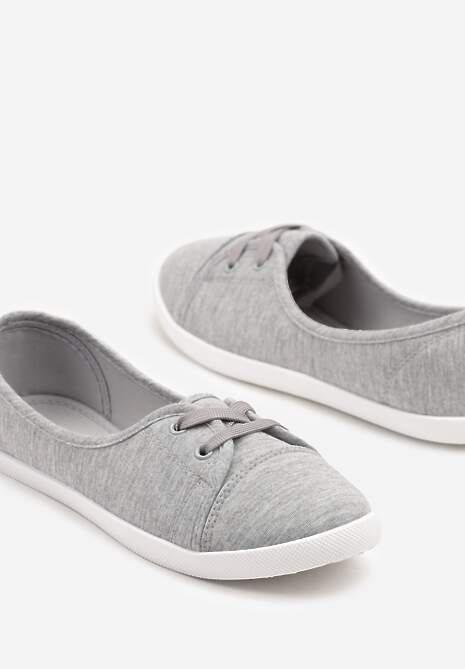 Szare Tenisówki Vices z Drobnym Sznurowaniem Telithia