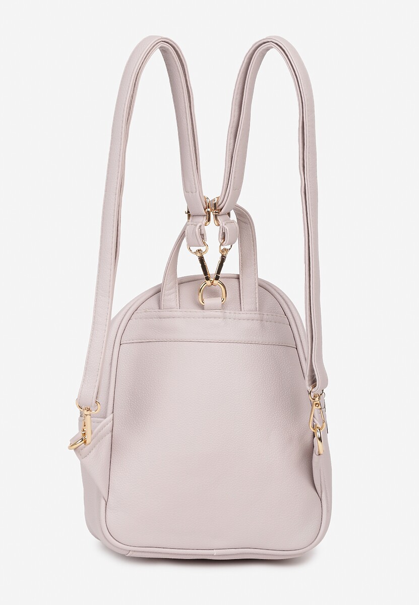 Jasnoszary Plecak z Kieszonkami i Szelkami z Możliwością Regulacji Eanesia