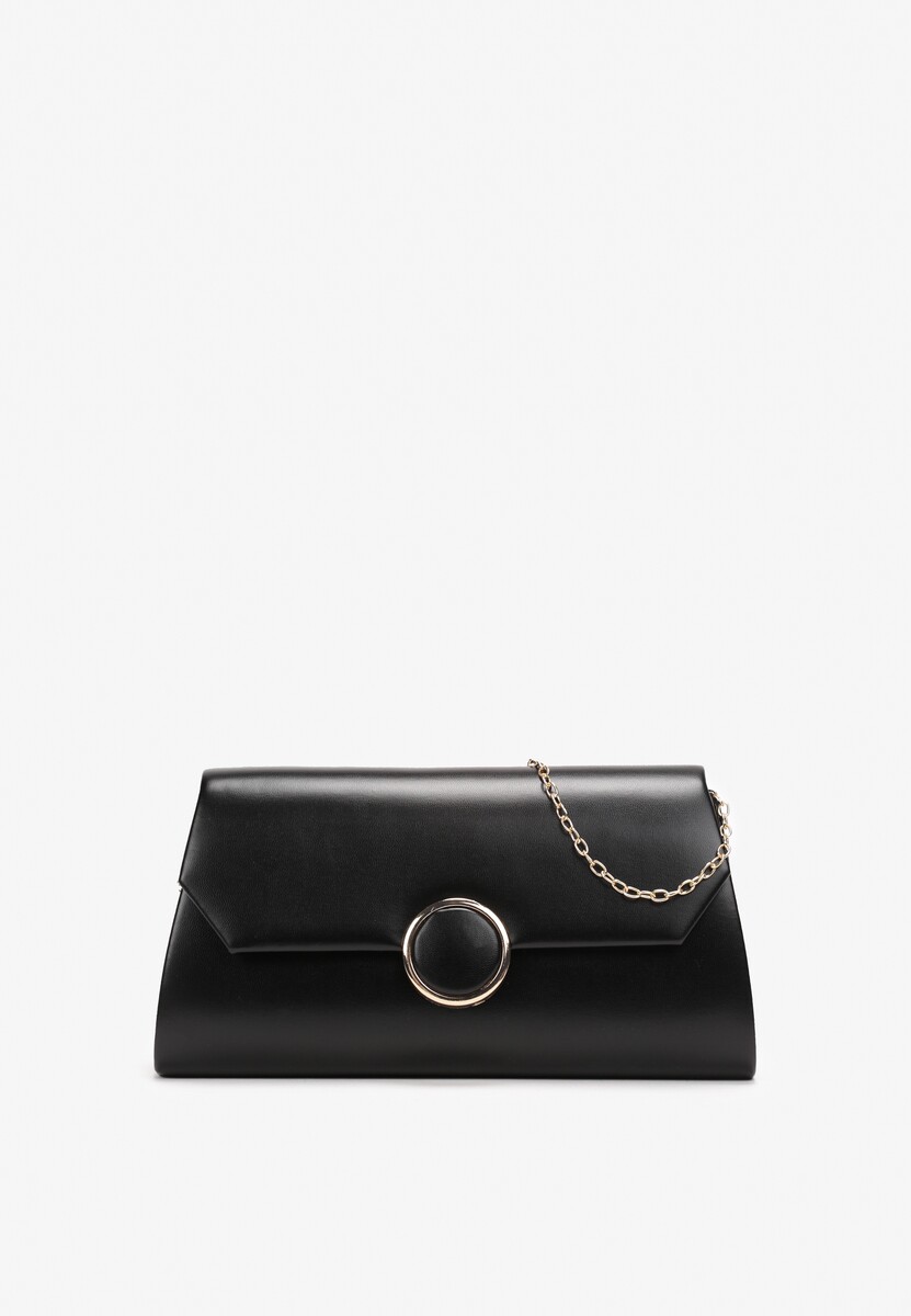 Złota Torebka Kopertówka z Magnetyczną Klapą i Odpinanym Łańcuszkiem Ahora