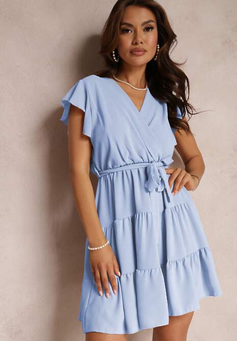 Jasnoniebieska Sukienka z Paskiem Phaedrialla