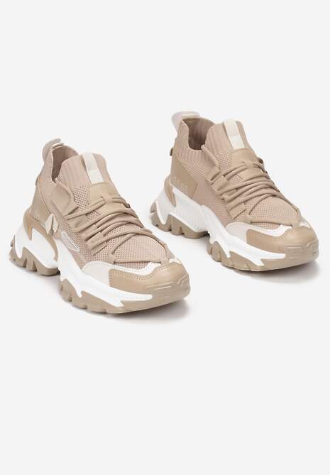 Ciemnobeżowe Sneakersy Kharena
