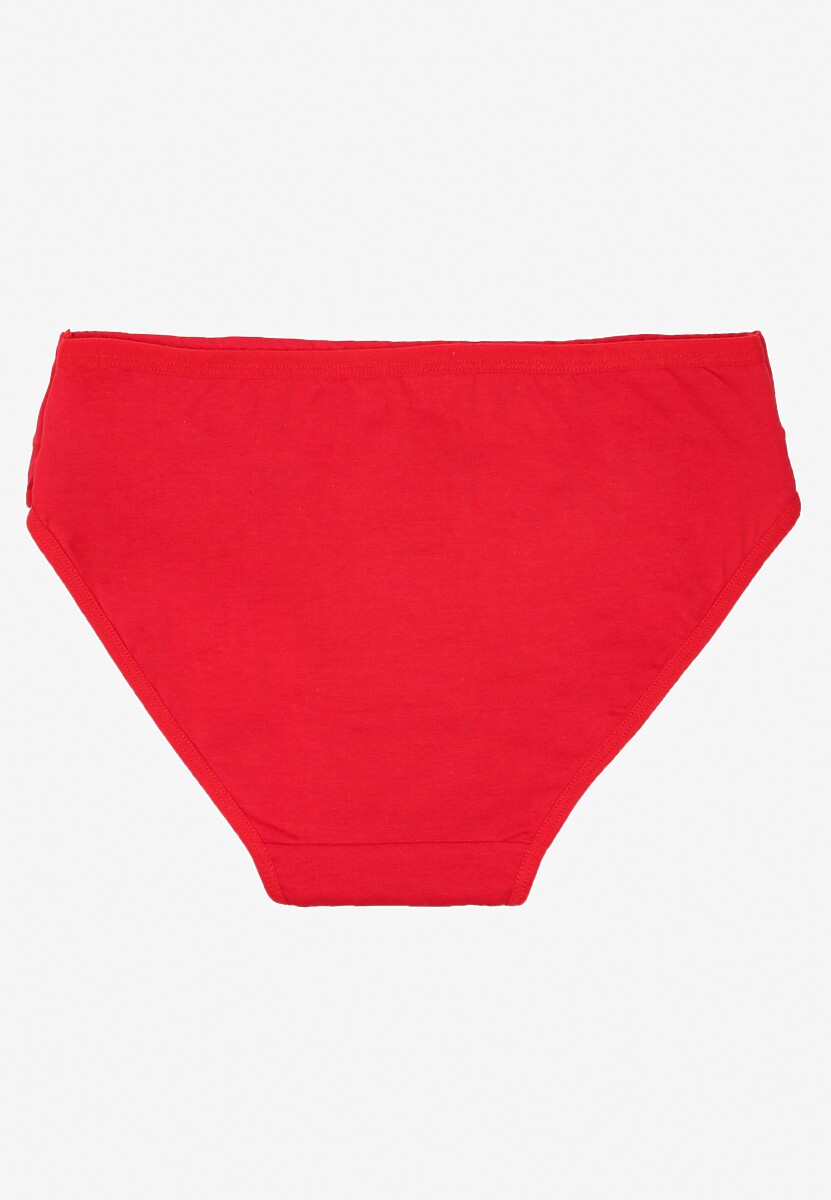 Czerwone Bawełniane Majtki o Kroju Fig Conevia