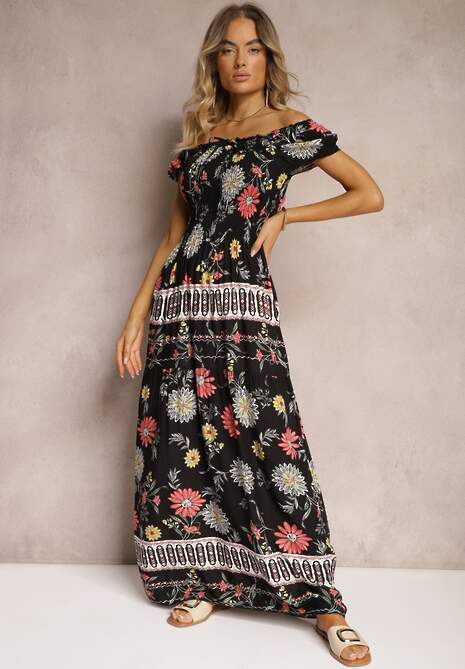 Czarno-Różowa Sukienka Ananeh