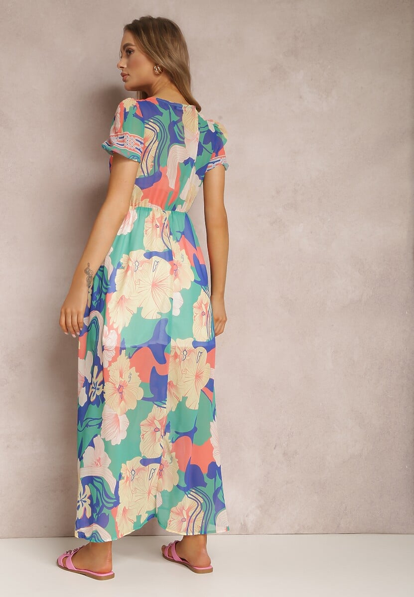 Zielono-Niebieska Sukienka Damone