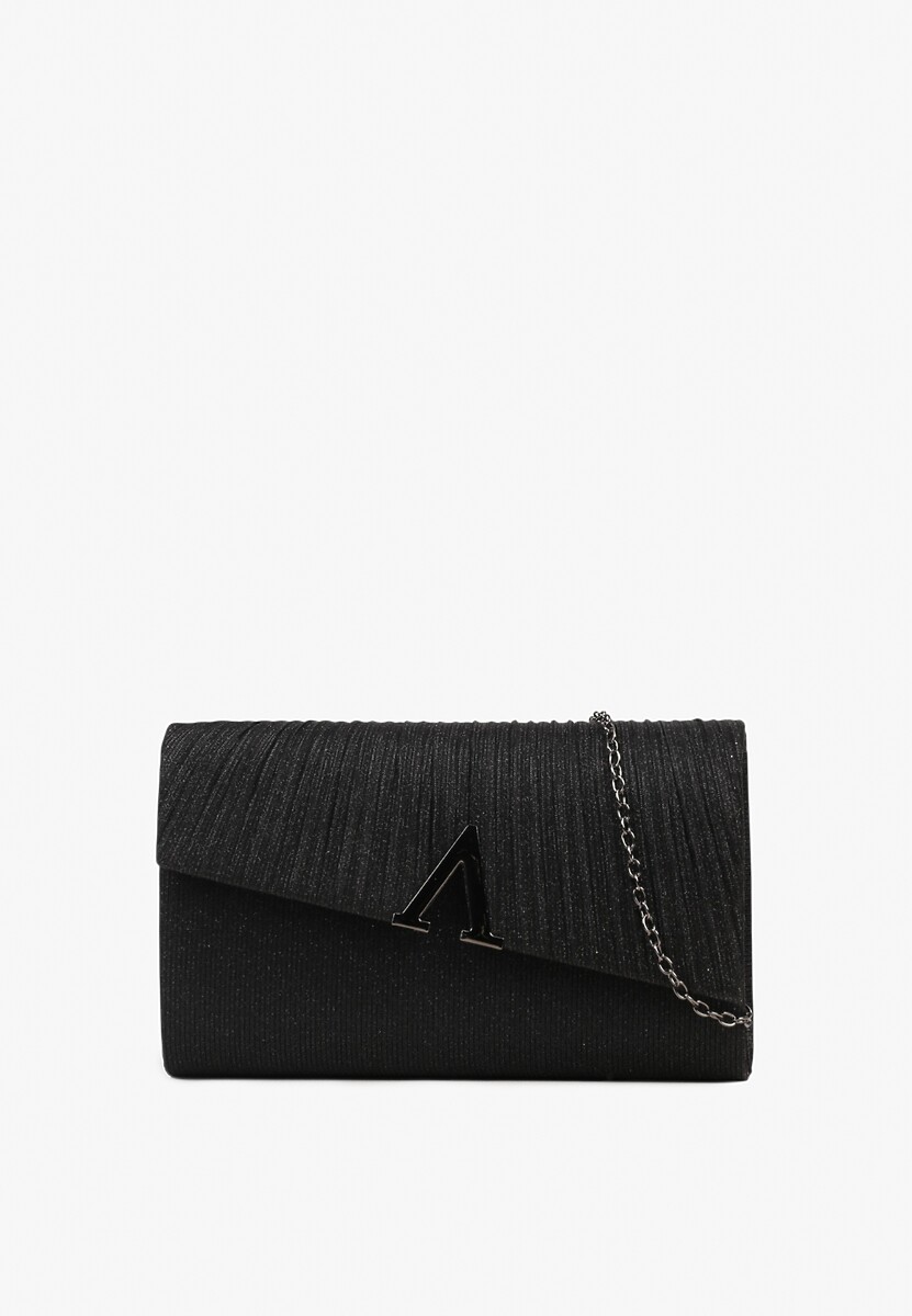 Srebrna Asymetryczna Torebka Kopertówka na Łańcuszku z Aplikacją Giattalia