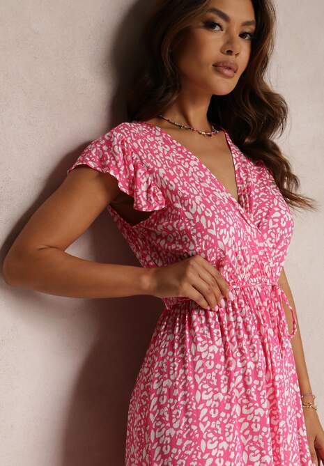 Różowa Sukienka z Wiskozy Appamene