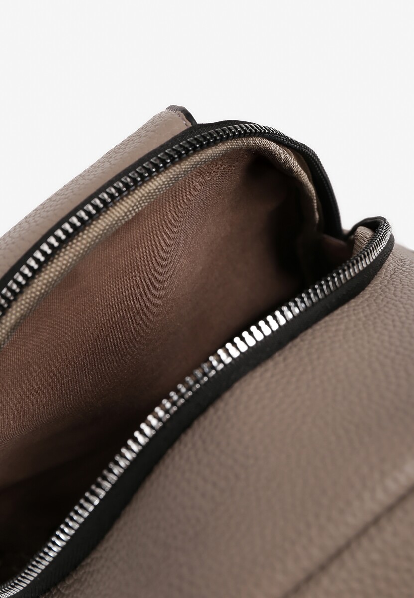 Szary Plecak z Dwoma Komorami Ozdobiony Klapą Nanovela