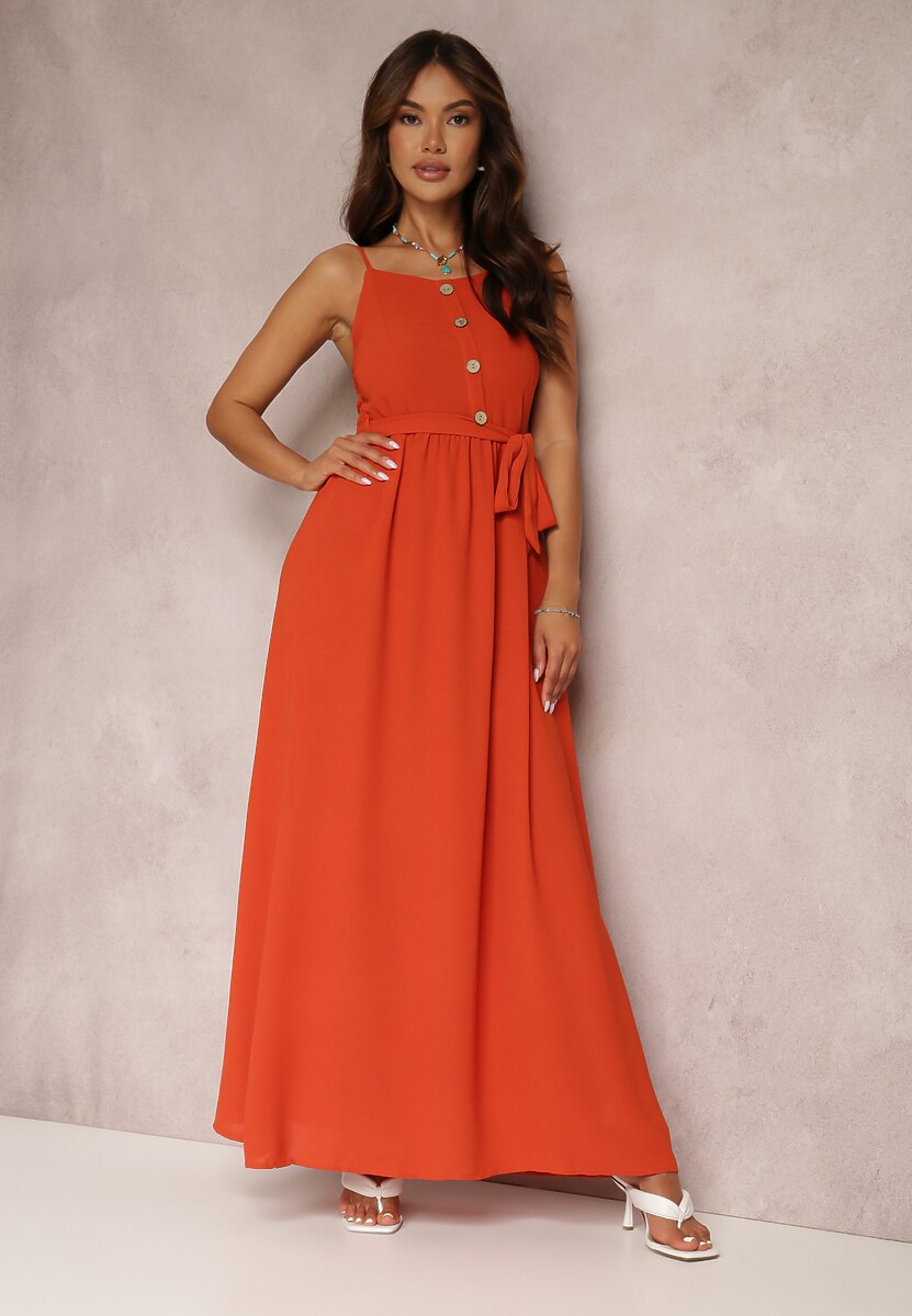 Pomarańczowa Sukienka Fadan