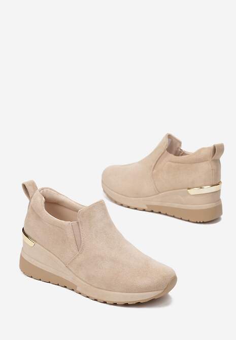 Beżowe Sneakersy Munna