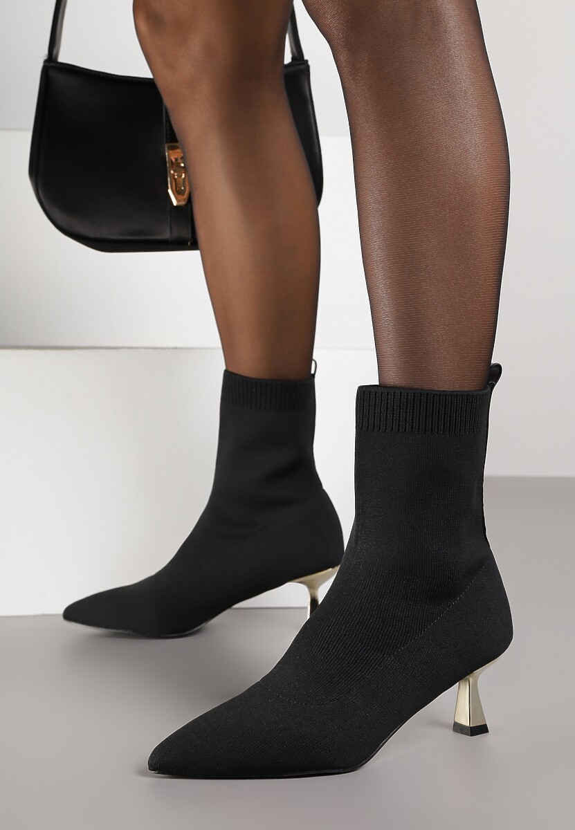 Brązowe Botki Vices na Metalicznej Kaczuszce z Elastyczną Cholewką Vamile