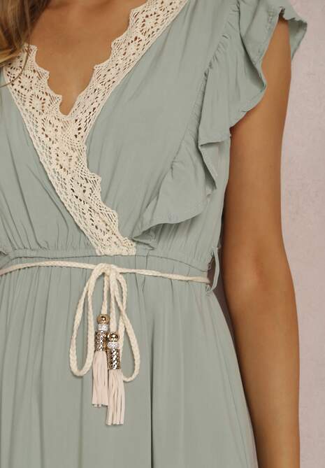 Miętowa Sukienka Ampanie