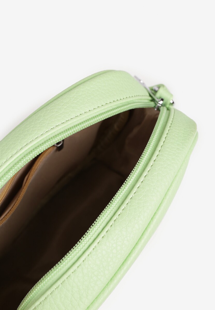 Jasnozielona Okrągła Torebka na Pasku z Kieszonkami Malireia