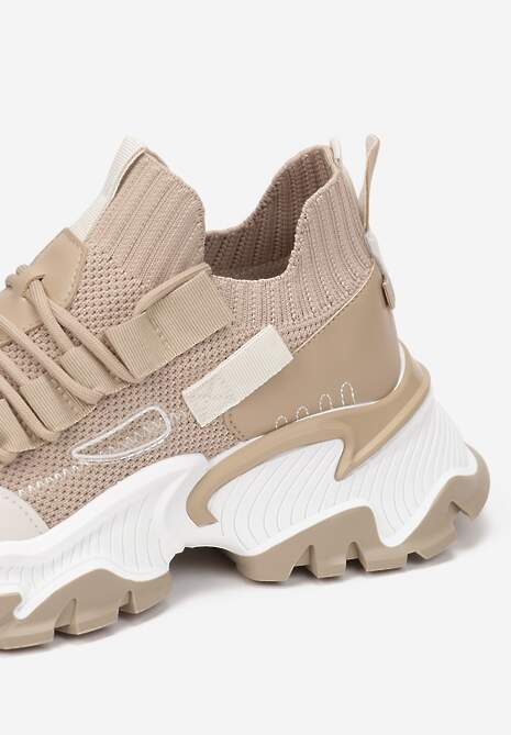 Ciemnobeżowe Sneakersy Kharena