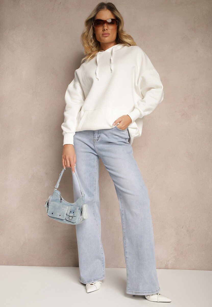 Biała Bluza z Kapturem Foss