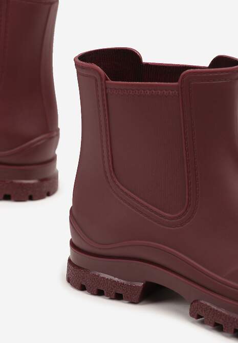 Bordowe Wsuwane Kalosze Krótkie Urvia