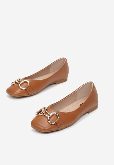 Brązowe Balerinki Metiocia