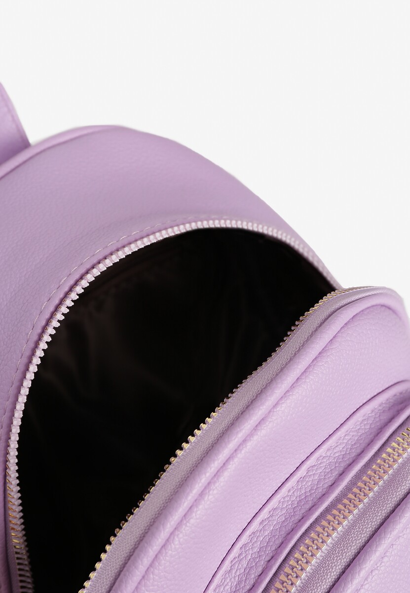 Jasnofioletowy Plecak na Ramiączkach z Regulacją Wykończony Suwakami Nelsey