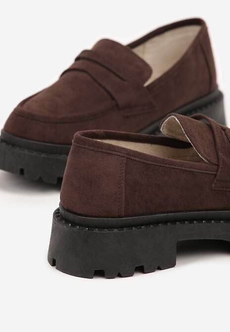 Brązowe Wsuwane Mokasyny Vices na Platformie Dionela