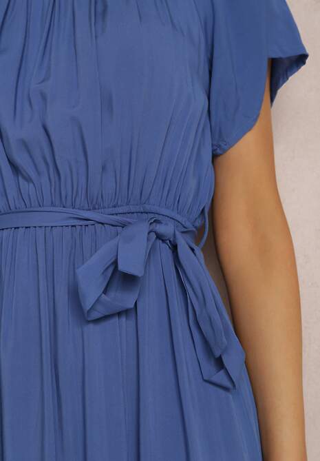 Niebieska Sukienka z Wiskozy Phoebiolea