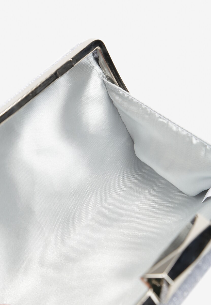 Srebrna Połyskująca Torebka Kopertówka Inella