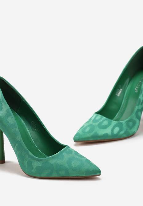 Zielone Połyskujące Szpilki Klasyczne Liserva