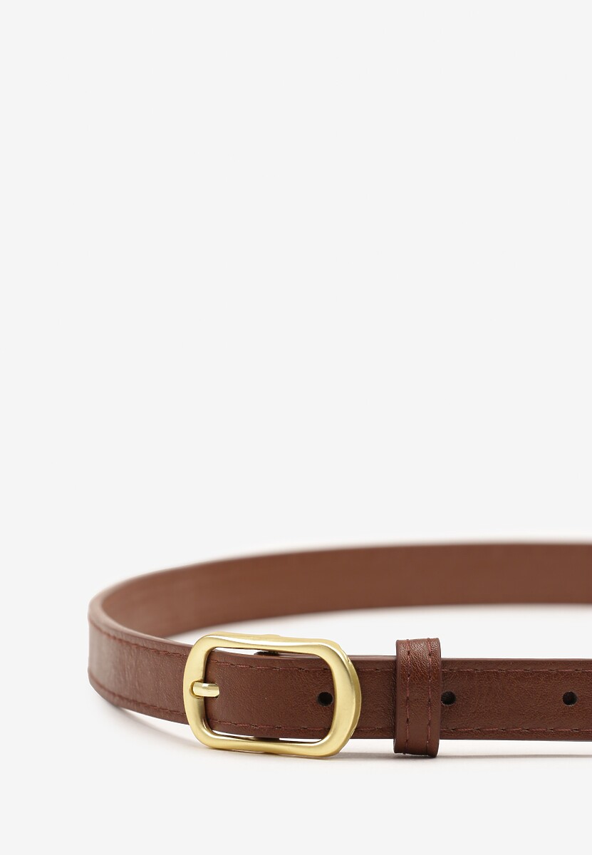 Brązowy Pasek Ozdobiony Klamrą Mevenia