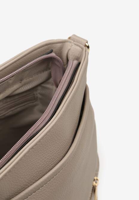 Beżowa Torebka o Kwadratowym Fasonie na Ramię Tafiana