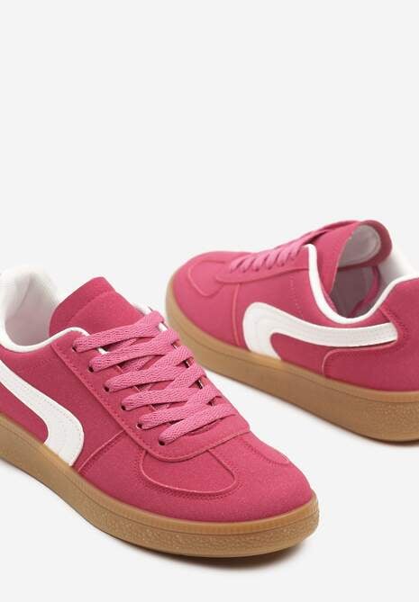 Różowe Casualowe Sneakersy Typu Kultowe Tenisówki Ablerri